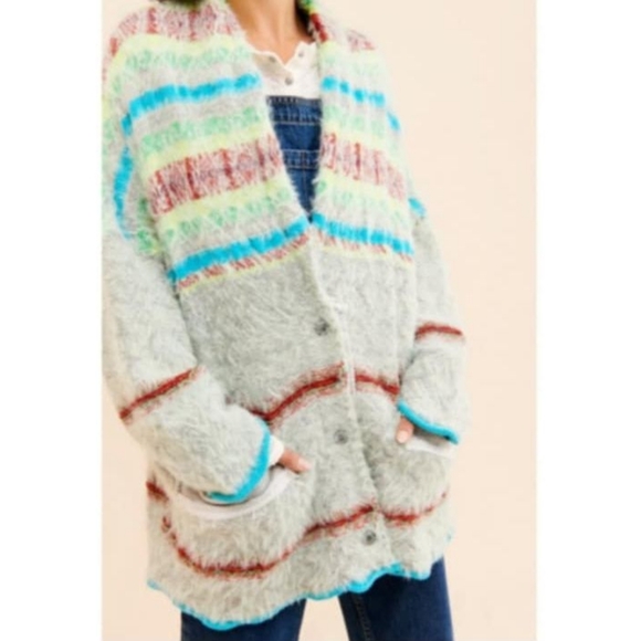 Free People Oversized Cozy Fair Weather Cardigan - Picture 4 of 16